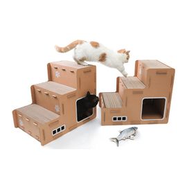[Box_partner] Cat City Eco Step_Cat's Favorite Corrugated Stairs_ Made in Korea